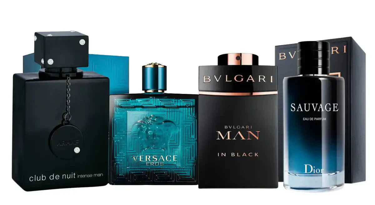 Parfümset mit 4 Parfüms | Man in Black, Sauvage, Club the Nuit, Eros 100ml