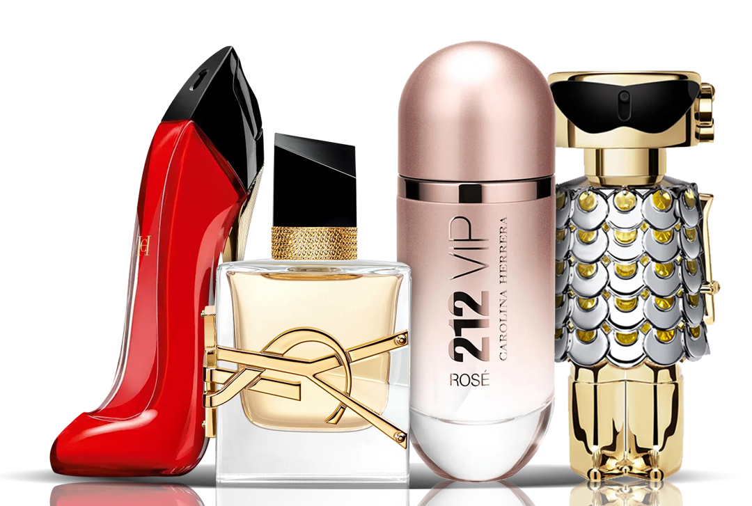 Parfümset mit 4 Parfüms | Very Good Girl + Libre + 212 VIP Rose + Fame 100ML