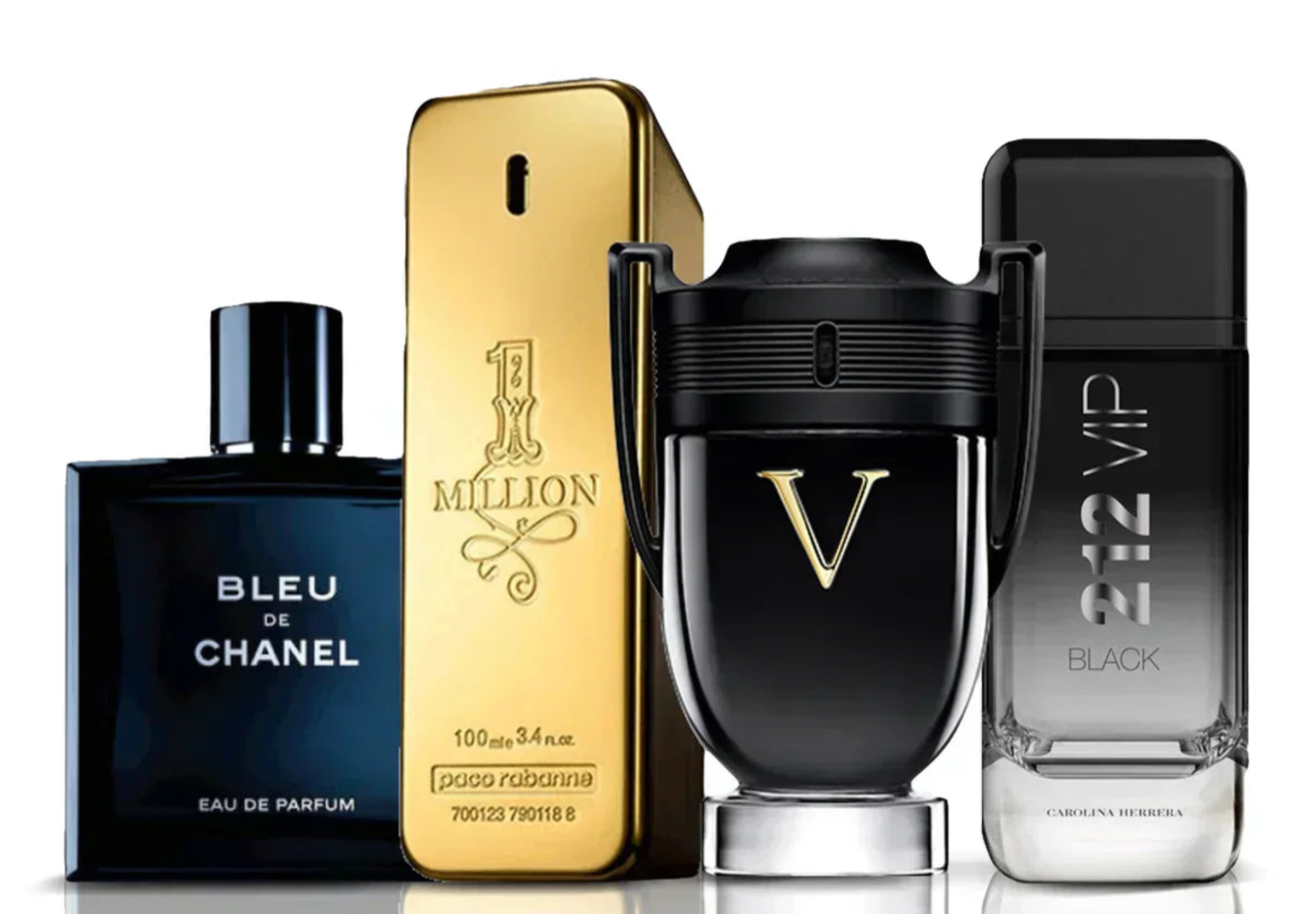 Parfümset mit 4 Parfüms | Invictus Victory + One Million + Bleu de Chanel + 212 Vip Black