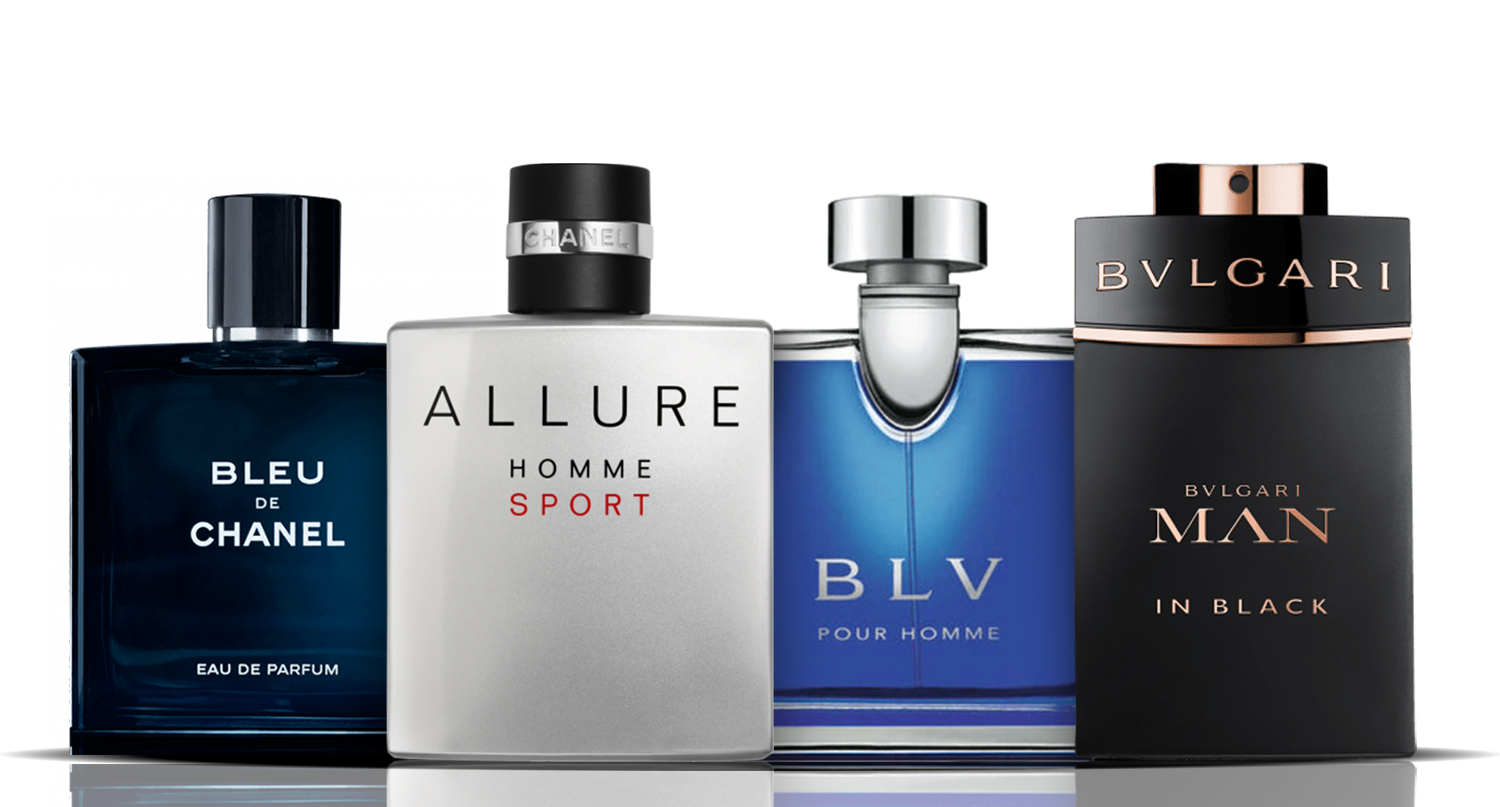Parfümset mit 4 Parfüms | Bleu de Chanel + Allure Sport + BLV + Bvlgari Man in Black 100ML