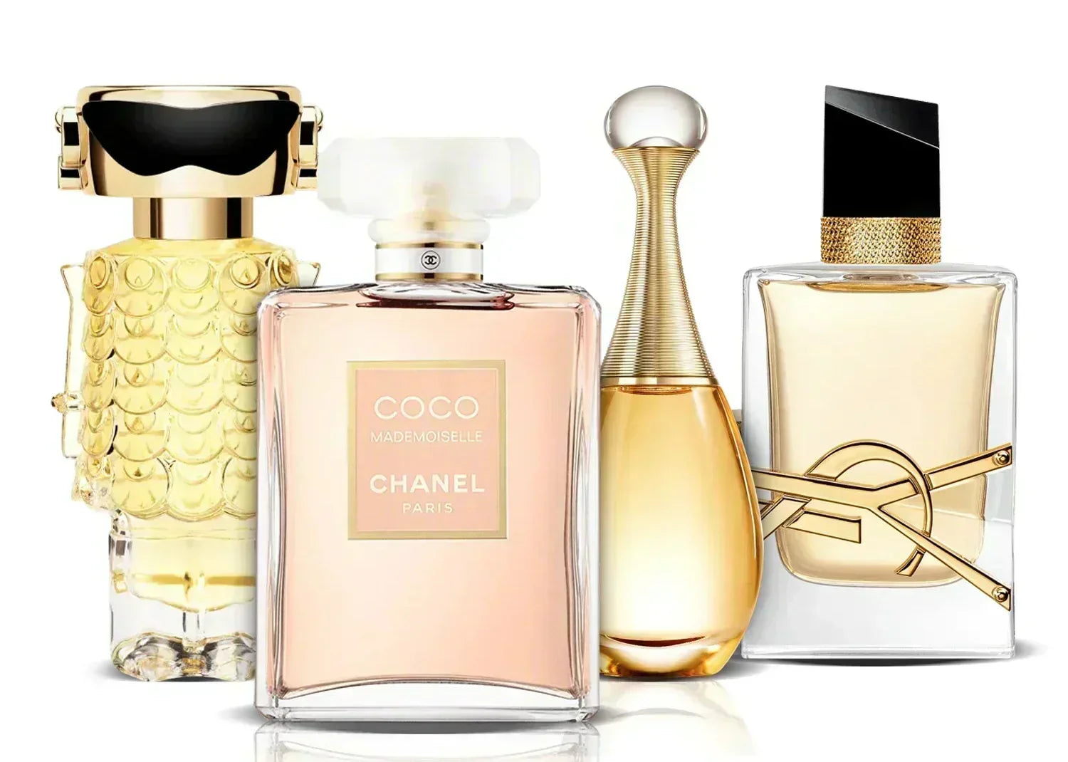 Parfümset mit 4 Parfüms | Fame, Coco Mademoiselle, J'adore i Libre (100 ml)